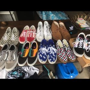 Lots of vans. Different sizes and lots of colors!
